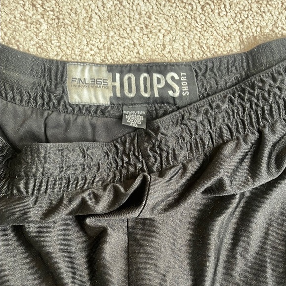 Black and Red Athletic Shorts with Elastic Waistband - Picture 2 of 4